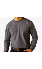 Ariat Flame Resistant Pima Stretch Work T-Shirt Long Sleeve - ht C10052069 Ariat Flame Resistant Pima Stretch Work T-Shirt Long Sleeve - ht C10052069