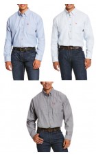 Ariat Flame Resistant Solid Twill Durastretch Long Sleeve Classic Work Shirt C10027885DN