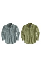 Carhartt Flame Resistant Long Sleeve Button-Down Twill Shirt CFRS160